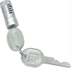1966 - 1967 Chevelle Dash Glove Box Lock Cylinder, Round Headed Keys