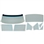 1970 - 1972 Chevelle Complete TINTED Glass Kit for Coupe Models with Antenna