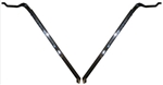 1966 - 1967 Chevelle Door Vent Window Frame Chrome Pillars for 2 Door Hardtop or Convertible, Pair