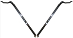 1966 - 1967 Chevelle Door Vent Window Frame Chrome Pillars for 2 Door Hardtop or Convertible, Pair