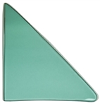 1968 Chevelle Vent Window Glass, RH, Green Tint, 2 Door Hardtop or Convertible