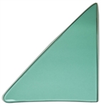 1968 Chevelle Vent Window Glass, LH, Green Tint, 2 Door Hardtop or Convertible