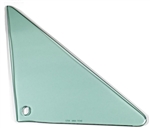 1966 - 1967 Chevelle Vent Window Glass, RH, Green Tint, 2 Door Hardtop or Convertible