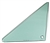 1966 - 1967 Chevelle Vent Window Glass, LH, Green Tint, 2 Door Hardtop or Convertible, Each