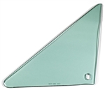 1966 - 1967 Chevelle Vent Window Glass, LH, Green Tint, 2 Door Hardtop or Convertible, Each