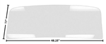 1966 - 1967 Chevelle Rear Back Window Glass, Clear