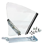 1968 - 1969 Chevelle 2 Door Hardtop Quarter Window Glass Assembly Kit, Coupe Clear, LH