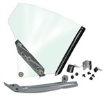 1970 - 1972 Chevelle Quarter Window Glass Assembly, Left (Clear Glass) (2 Door Hardtop) (Includes: Sash Mouldings, Seals, Channels, Window Stops, and Hardware), Each