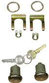 1964 - 1966 Chevelle Door Locks Set, Original GM Pear Head Style Keys