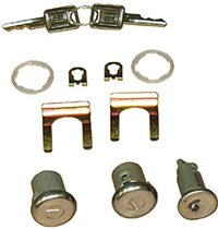 1966 - 1967 Chevelle Ignition & door lock cylinders (with replacement keys), Set