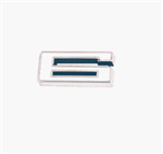 Custom emblem, Individual Number # 6,  White and Chrome
