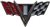 1964 - 1967 Chevelle Front Fender V Flag Emblem, Each