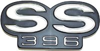 1967 Chevelle SS 396 Rear Body Tail Panel Emblem