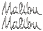 1968 Chevelle Fender Emblems Malibu Script Logo, Pair