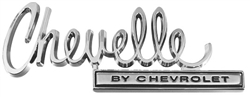 1970 Chevelle By Chevrolet Trunk Deck Lid Emblem, Economy Version