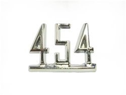 1965 - 1967 Chevelle Fender Emblem, "454" Engine Size, Chrome, Each