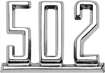 1965 - 1967 Chevelle Custom Chrome 502 Fender Emblem, Each