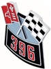 Air Cleaner Cross Flag Emblem, Die-Cast 396