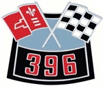 Air Cleaner Cross Flag Emblem, Die-Cast 396