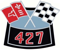 Air Cleaner Cross Flag Emblem, Die-Cast 427