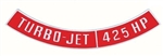 Air Cleaner Turbo-Jet Emblem, Die-Cast 425 HP