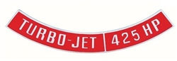Air Cleaner Turbo-Jet Emblem, Die-Cast 425 HP
