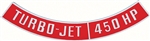 Air Cleaner Turbo-Jet Emblem, Die-Cast 450 HP