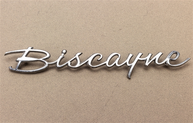 Image of a 1967 Chevrolet Biscayne Rear Quarter Panel Emblem, Original NOS