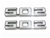 502 Custom Front Fender Emblems, White Inner, Pair