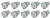 1964 - 1972 Chevelle and Nova Timing Chain Cover Bolts Set, Original Style 10 Pieces