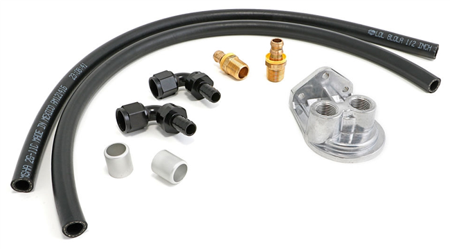 1968 - 1972 Nova LS Swap Aluminum Single Vertical Oil Filter Relocation Kit