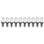 1964 - 1972 Chevelle and Nova Timing Chain Cover Bolts Set, Chrome 10 Pieces
