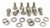 1964 - 1972 Chevelle and Nova Timing Chain Cover Bolts Set, Stainless Steel 10 Pieces