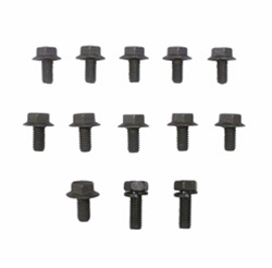 Transmission Pan Bolts Set, Automatic Powerglide, Black, 14 Pieces