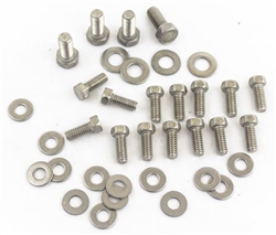 1964 - 1972 Chevelle and Nova Small Block Oil Pan Bolts Set, Custom Stainless Steel