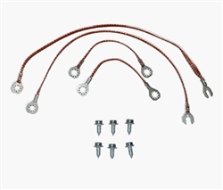 1969 Nova Ground Straps Set, V8, Engine and Subframe, 4 Pieces