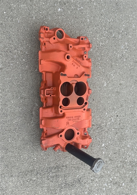 1968 Chevelle or Nova Small Block Intake Manifold for 4 Barrel Carburetor, Original GM Used 3919803