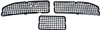 1968 - 1972 Chevelle Cowl Vent Grilles, 3 Piece Set, With Air Conditioning