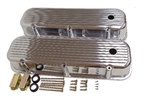 Valve Covers, Big Block, POLISHED ALUMINIUM Finned Classic Ribbed Design
