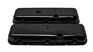 1966 - 1972 Big Block 396, 427, 454 OE Style Valve Covers, BLACK STEEL, Tall Height