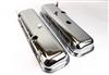 1966 - 1972 BIG BLOCK Valve Covers, CHROME Without Drippers, TALLER CHEATER VERSION