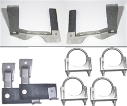 1964 - 1972 Chevelle Exhaust Hanger Kit for Muffler and Tail Pipes Includes 4 Clamps, Stainless Steel
