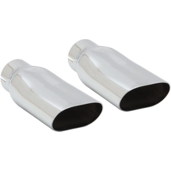 1969 - 1972 Chevelle OE Style Chrome Exhaust Extensions Tips, For 2 1/2" Diameter Pipes, Pair