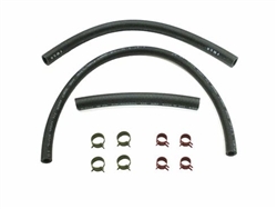 1964 - 1972 Nova Fuel Gas Hoses Set, 3/8 Inch, 1/4 Inch Return, Clamps Included