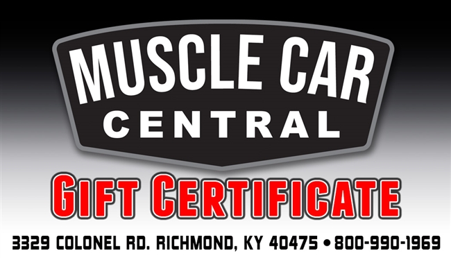 Muscle Car Central Gift Certificate / Gift Card