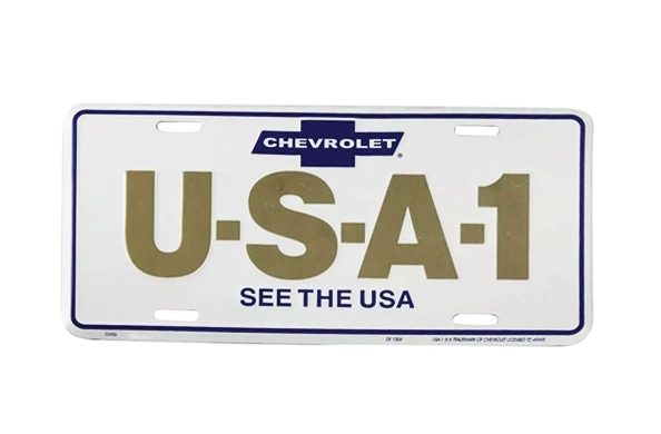 CHEVROLET USA-1 SEE THE USA License Plate