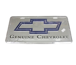 License Plate, Genuine Chevrolet with Bow Tie Logo