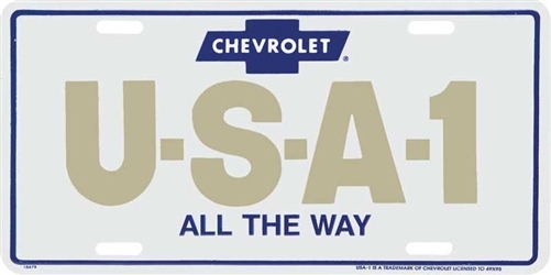 CHEVROLET USA-1 ALL THE WAY License Plate