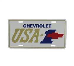 License Plate, Chevrolet USA-1 with Bow Tie Logo