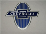 Chevrolet metal sign, Bowtie Blue,  Measures 24 inches X 24 inches